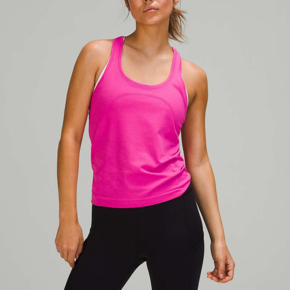 Sonic pink swiftly tech racer back tank top race length